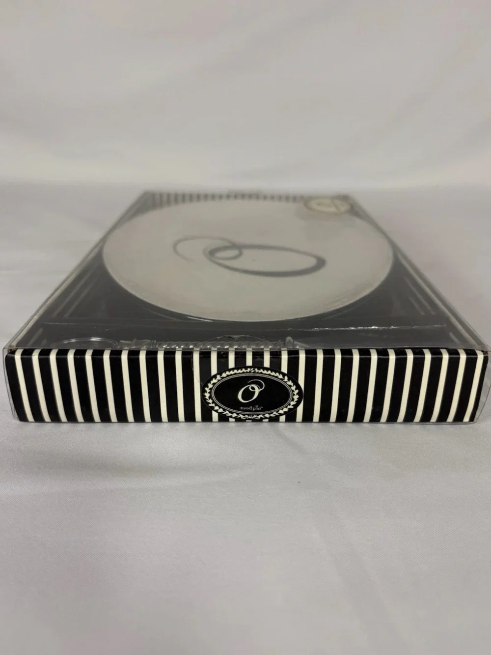 Mud Pie Black and White Striped Gift Box